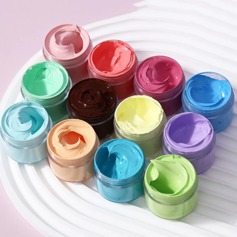 30g/Bottle 21Colors Silicone Color Paste Oil Based Cream Color Paste Macarone Pigment DIY Pinch Glue AB Silicone Coloring