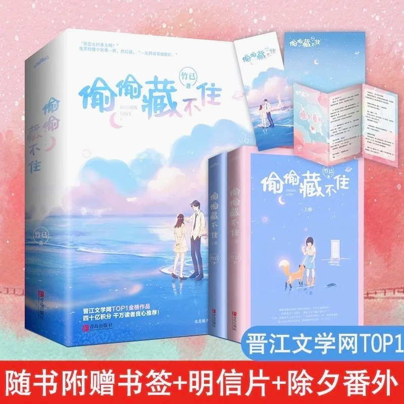 2 Books/Set Hidden Love Tou Tou Cang Bu Zhu Novel Vol. 1+2 Duan Jiaxu, Sang Zhi Youth Campus Romance Love Fiction Novel