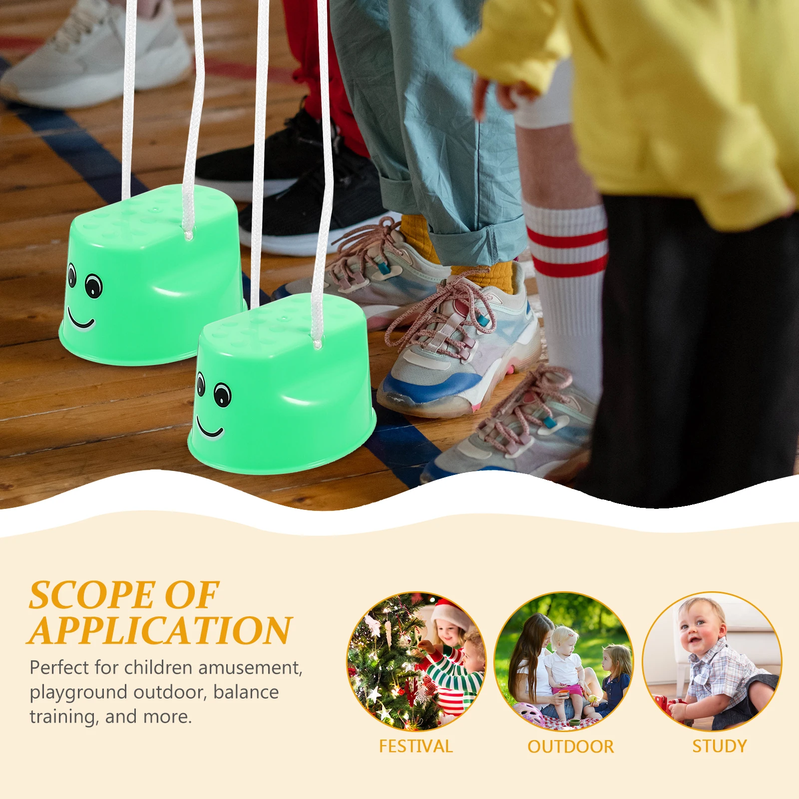 

4pcs Kids Stilts Balance Training Equipment Plastic Toys for Children Playground Outdoor Fun Parent Child Interaction