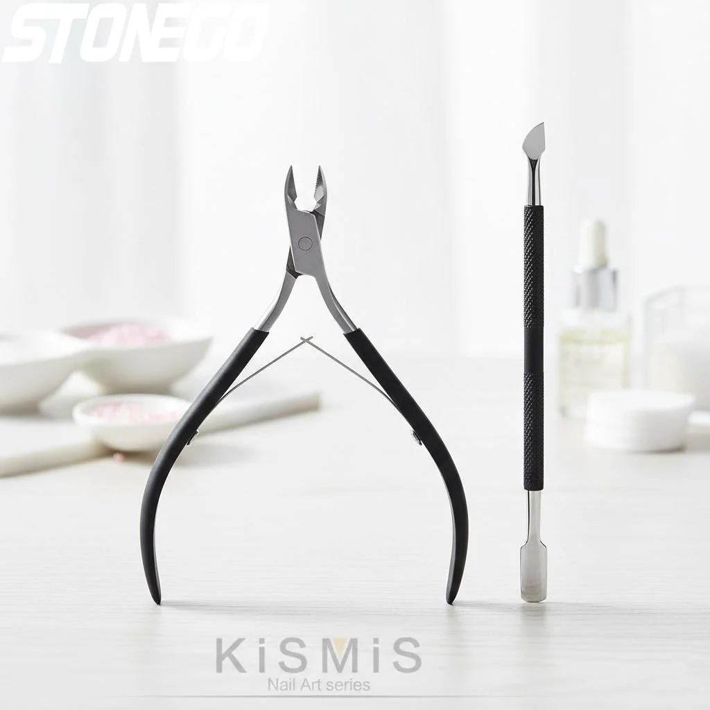 

2Pcs Cuticle Remover Tool Set Stainless Steel Professional Cuticle Nipper with Cutter and Pusher Nail Care Kits