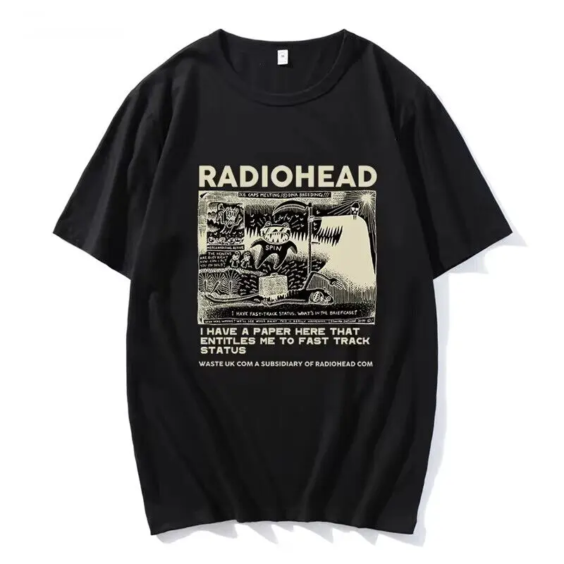 

Radiohead Black T-shirt Men Vintage Classic North America Tour Rock Boy