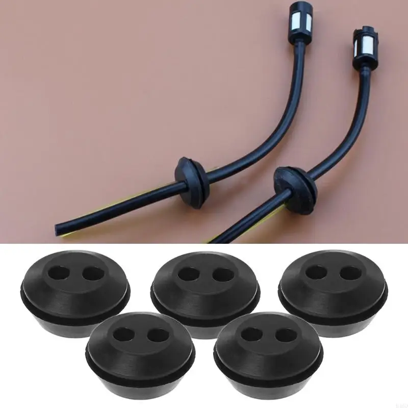 

B46D 5Pcs Brush Cutter Grass Trimmer Oil Pipe Hose Washer Grommet With 2 Holes