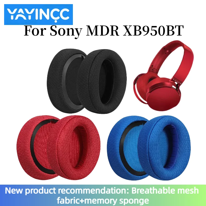 

YAYINCC Replacement Breathable football net Ear Pad For SONY MDR-XB950b1 MDR-XB950BT MDR-XB950N1 headphones will never peel off
