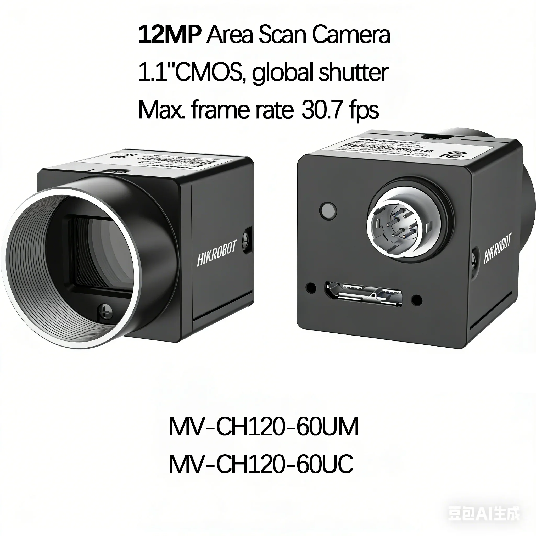 New Hikrobot MV-CH120-60UM,MV-CH120-60UC ,12MP Area Scan Camera ,1.1