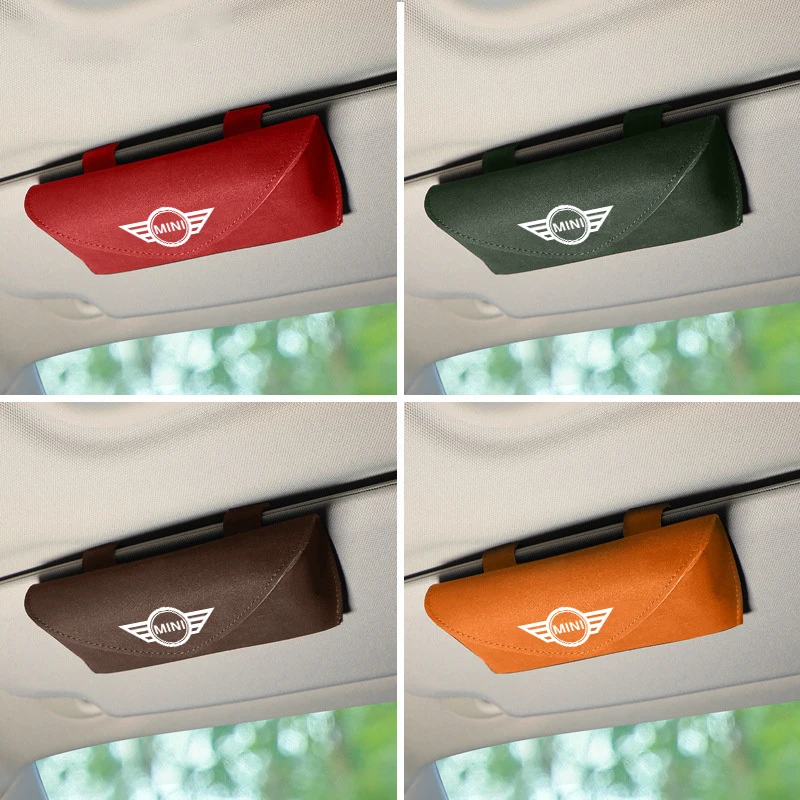 

Car Glasses Sun Visor Box Auto Sunglasses Clip Card Accessories For Bmw Mini Countryman Cooper One 2023 2024 Remote Accessories