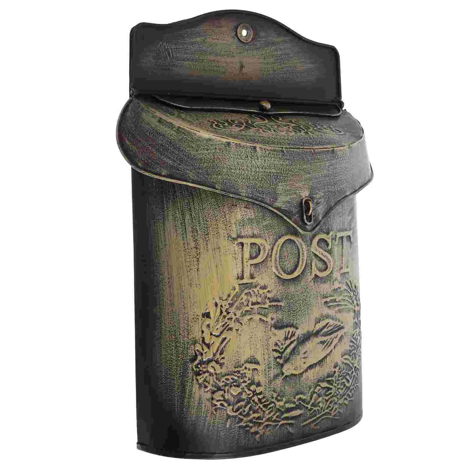 

-mounted Mail Box Retro Style Mailbox Suggestion Boxes Household Iron