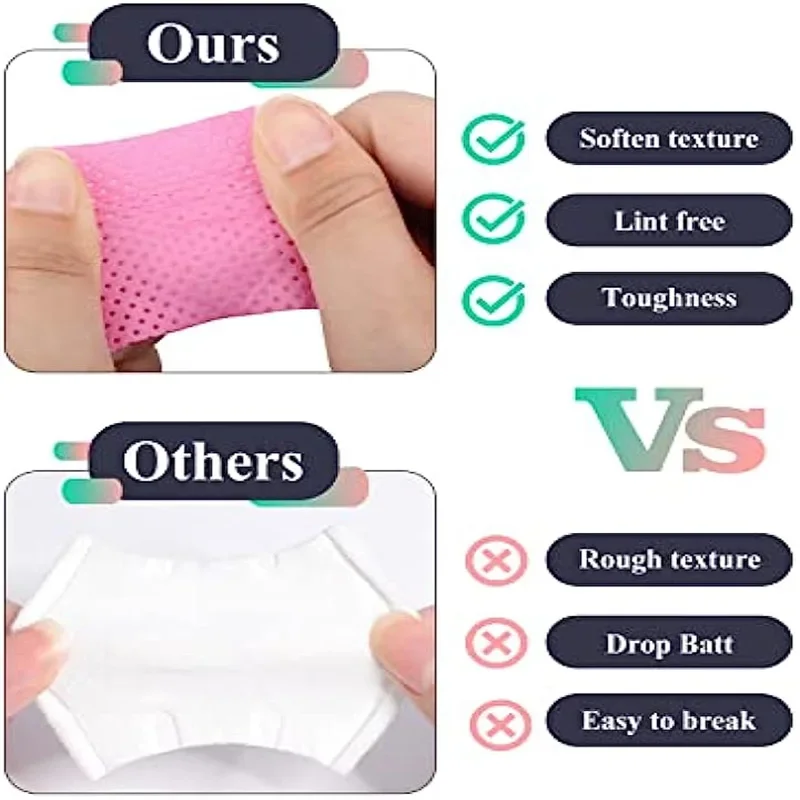 400pcs Non-woven Fabric Wiping Eye Black Removing Tools Glue Wiping Cloth, Glue and Nail Polish Bottle Wholesale of Makeup Tools