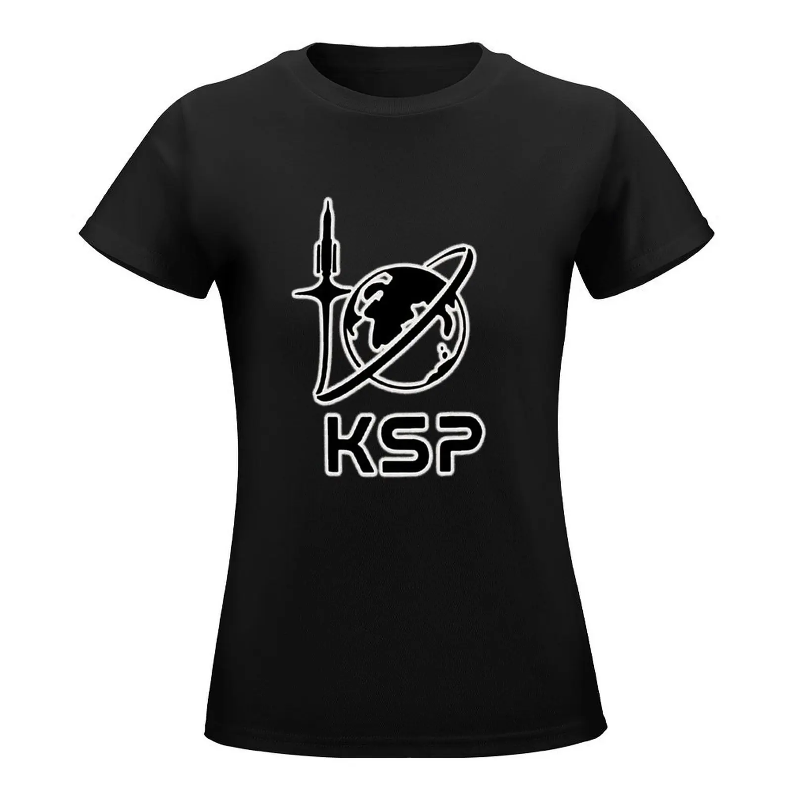 KSP Space Agency T-Shirt summer clothes cute clothes cute tops tees oversized workout shirts for Women