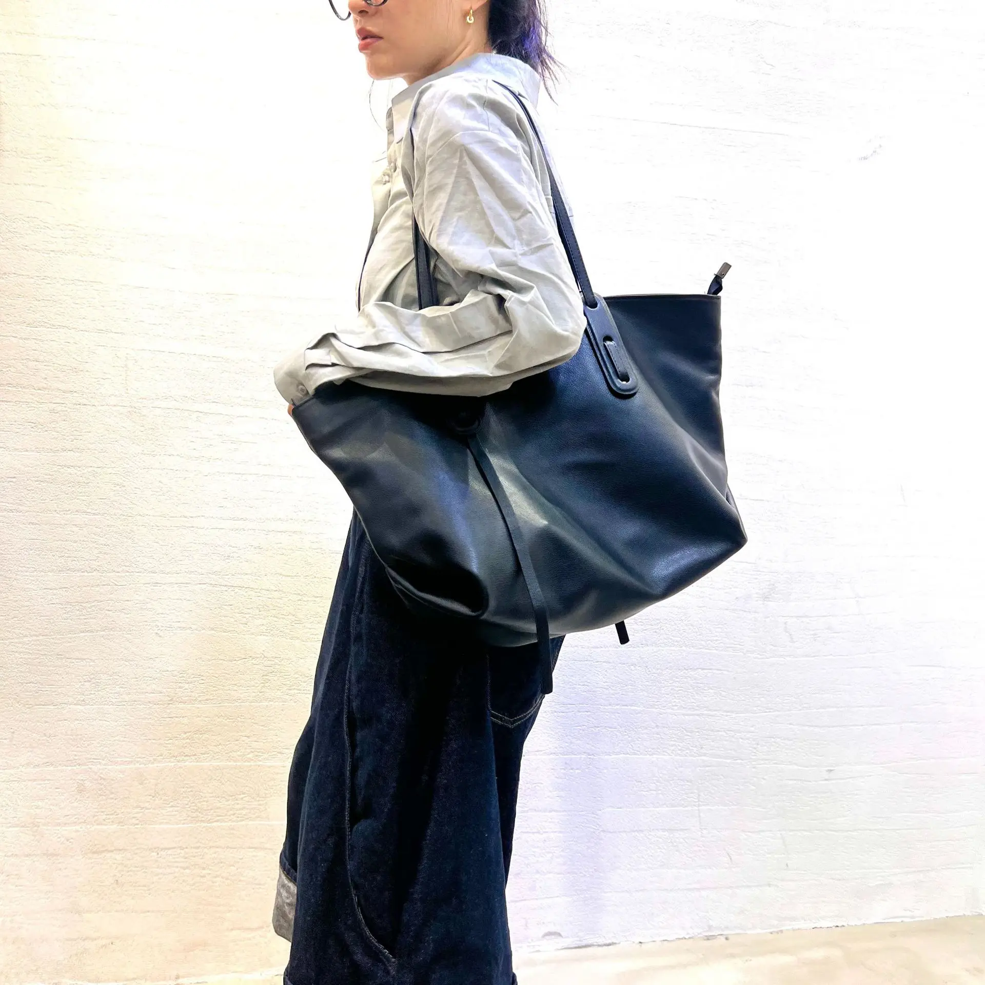 

Genuine Leather Women's Bag Top Layer Cowhide Large-capacity Single-shoulder Casual Commuting Tote Designer Luxury Bag