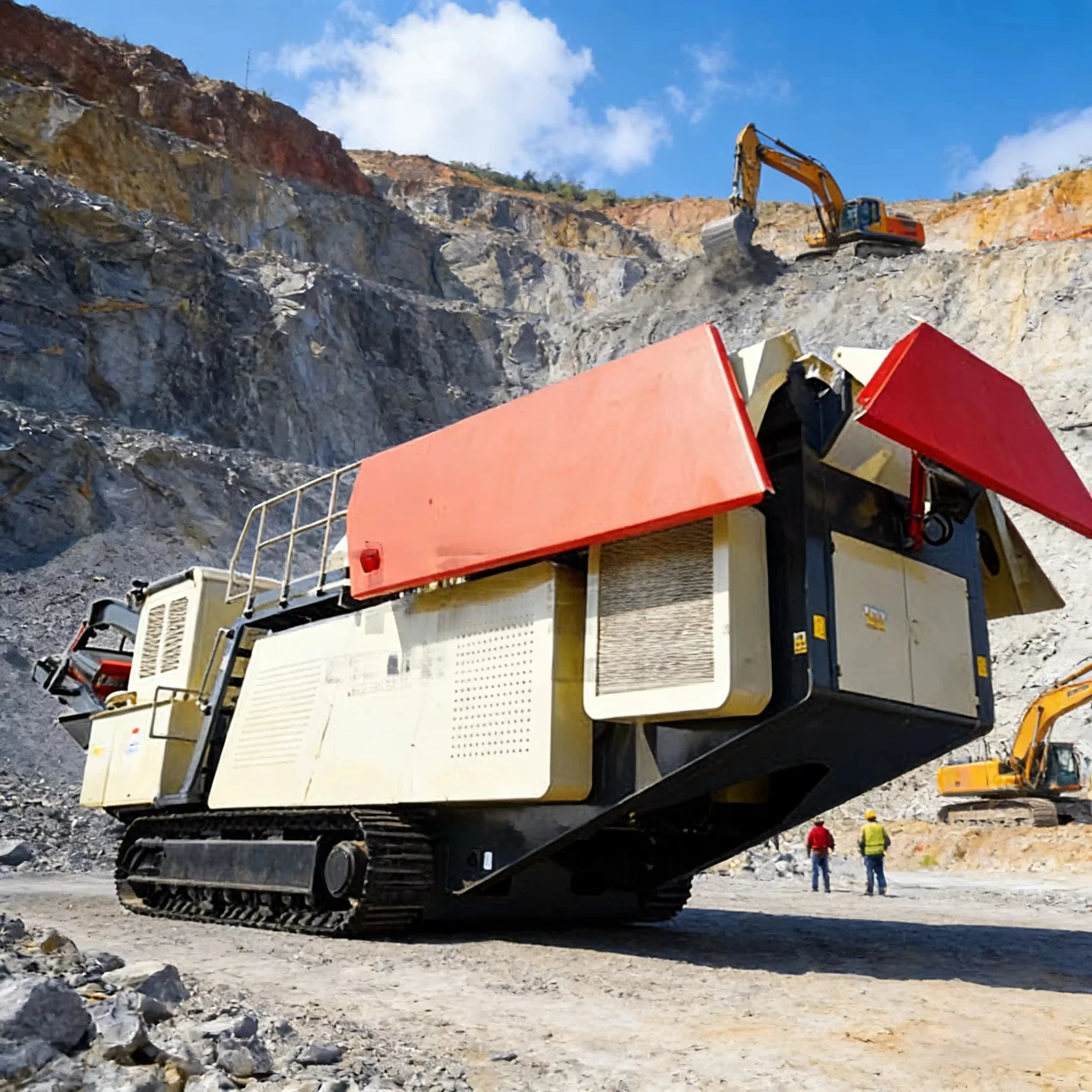 Dual Power Energy Saving Mobile Crusher Electric Mode Low Consumption Diesel Mode Strong Power for Multiple Working Conditions