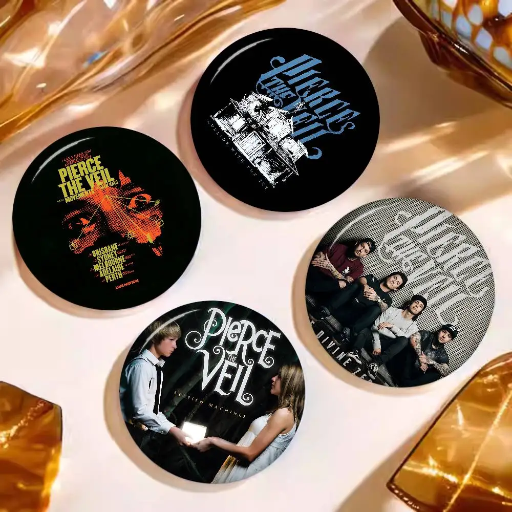 P-Pierce The Veil Band Soft Button Pin Bright Printed Icon Gift For Friends Badge Collar Brooch Lapel Pin Metal