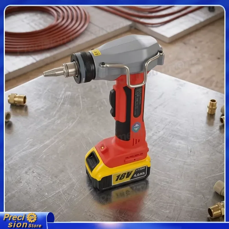 For PEX Pipe Expander Tool Battery Powered Tubing Expander Kit Portable Rechargeable Copper Aluminum Tube Bender