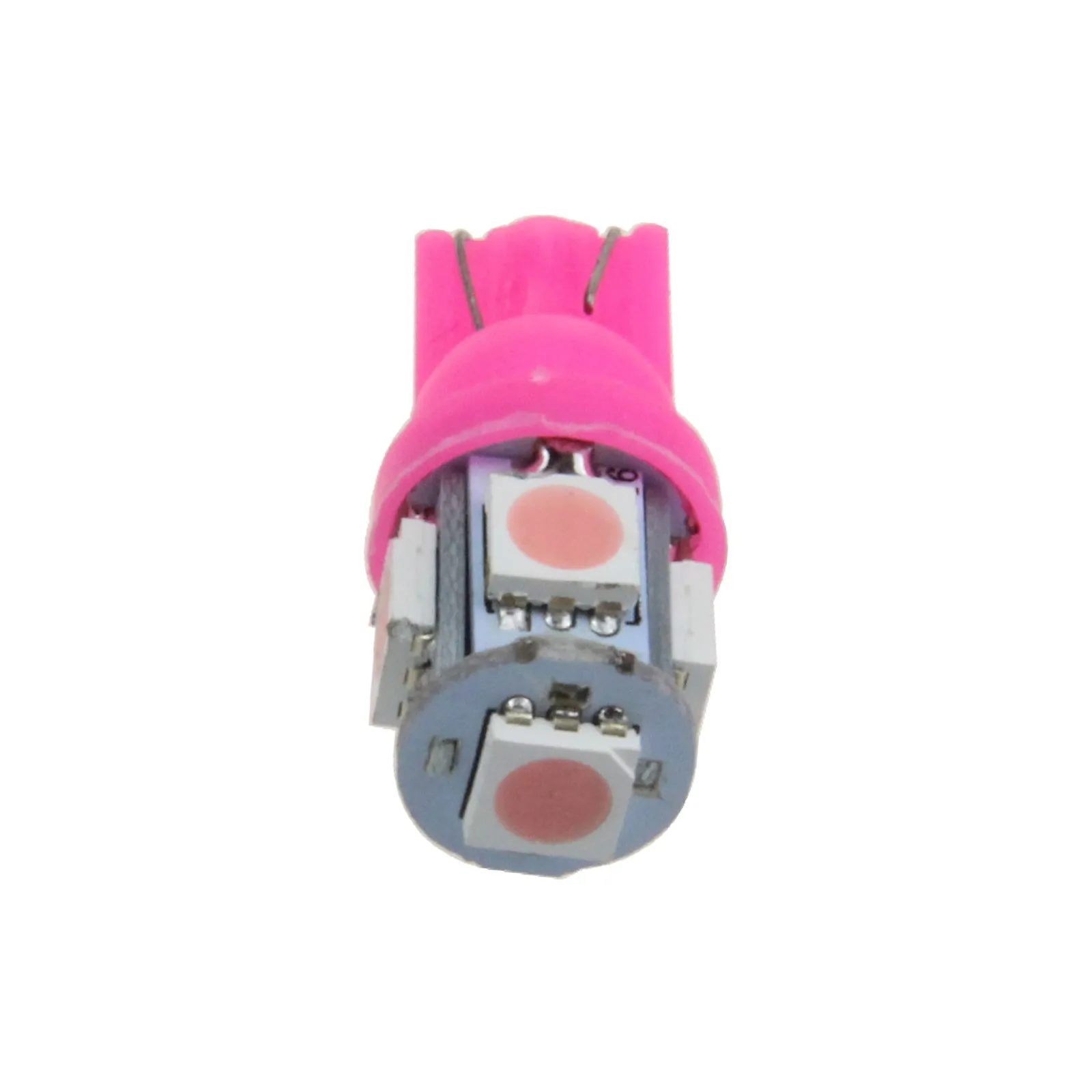 10x Pink Auto T10 W5W Wedge Light Parking Bulb 5 Emitters 5050 SMD LED 194 259 2525 A007-P