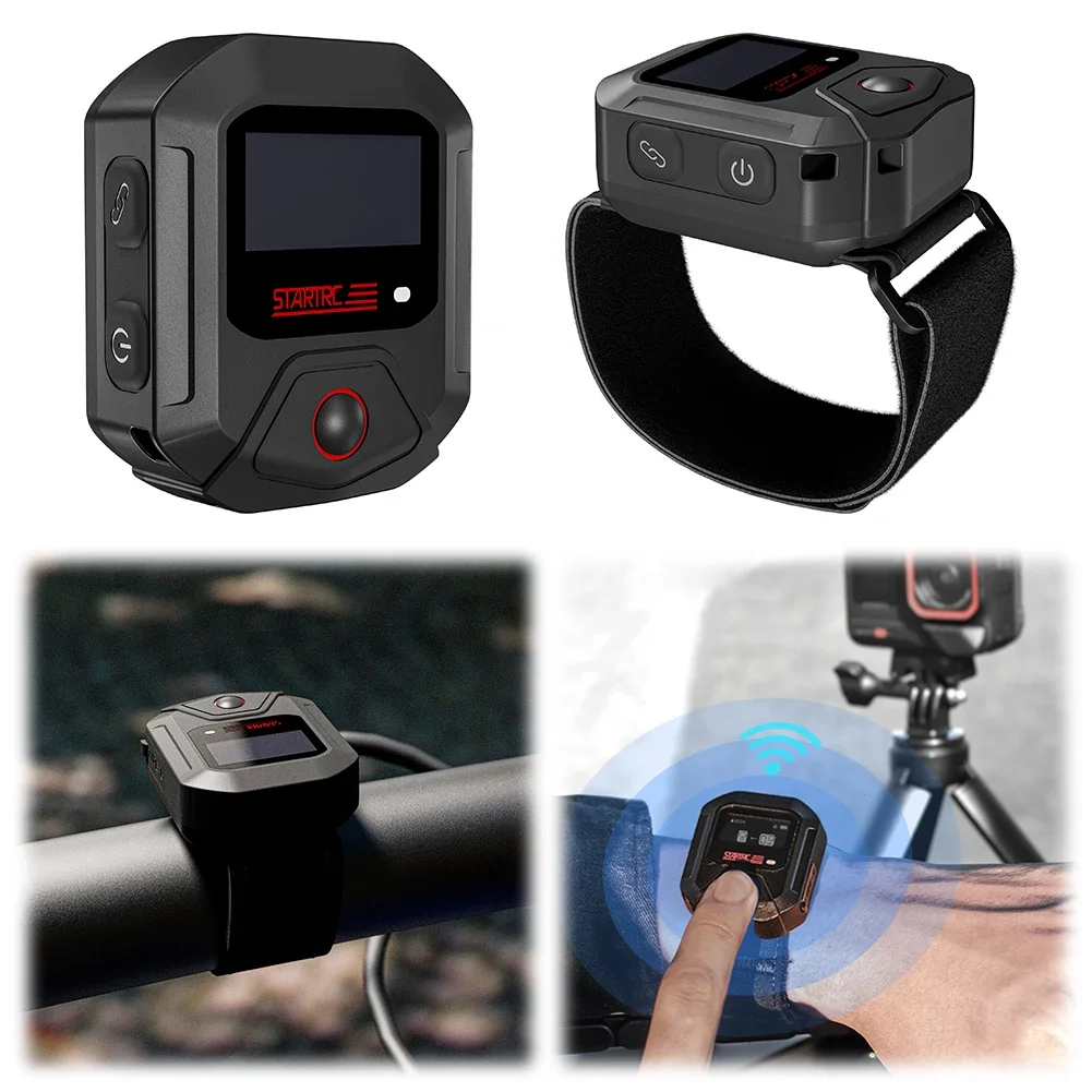 

GPS Remote Controller BT 5.0 Handlebar/Wrist Mounted Camera Remote with GPS Positioning for Insta360 X4/Ace Pro/Go 3S Camera