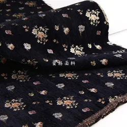 Weaving Metal Wire Chenille Jacquard Fabric Thickened Retro Style for Dress Clothing Designer Diy Sewing Material Cloth