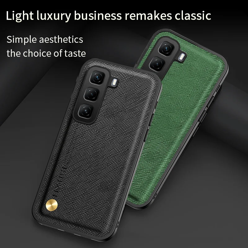 For Infinix Hot 60 60i 50 Pro Plus Case Luxury Saffiano Leather Skin-friendly Anti-fall Cover For Infinix Hot60 i Funda