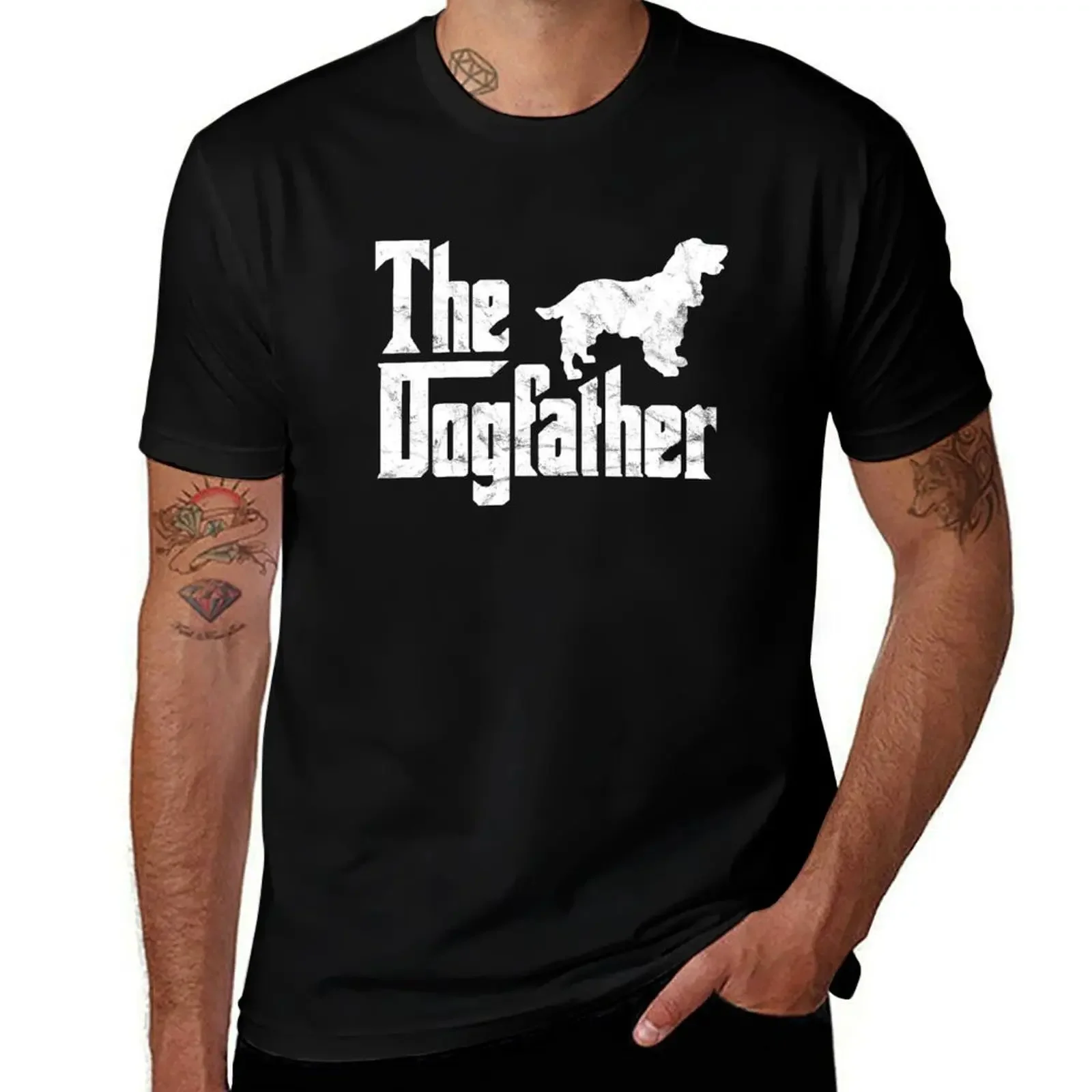 Springer Spaniel T-Shirt The Dogfather Funny Dog Owner Shirt T-Shirt plus sizes cute tops cheap stuff vintage t shirt men