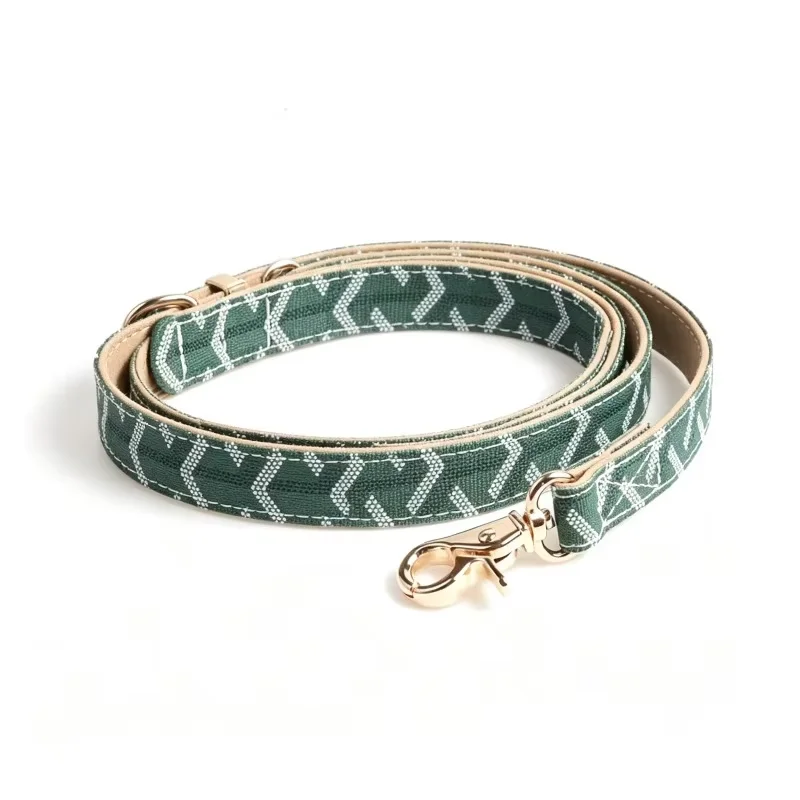 Soft PU Print Dog Leash Durable Metal Snap Hook Pet Walking Lead For Small Medium Dogs Outdoor Daily Use