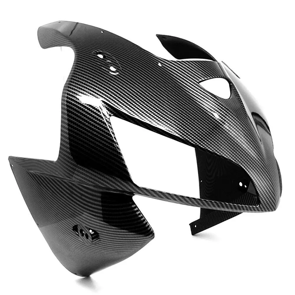 Hydro Dipped Carbon Fiber Finish Front Nose Headlight Fairing Cowling For Honda CBR600RR 2005 2006