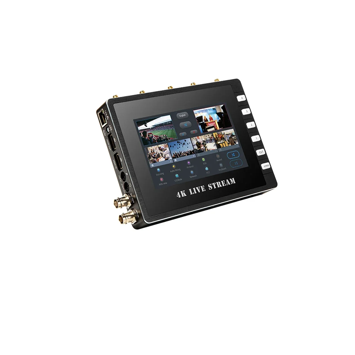 Live Broadcast 4K HDMI SDI 5G Single Card 4G Bonding Switcher PIP Encoder