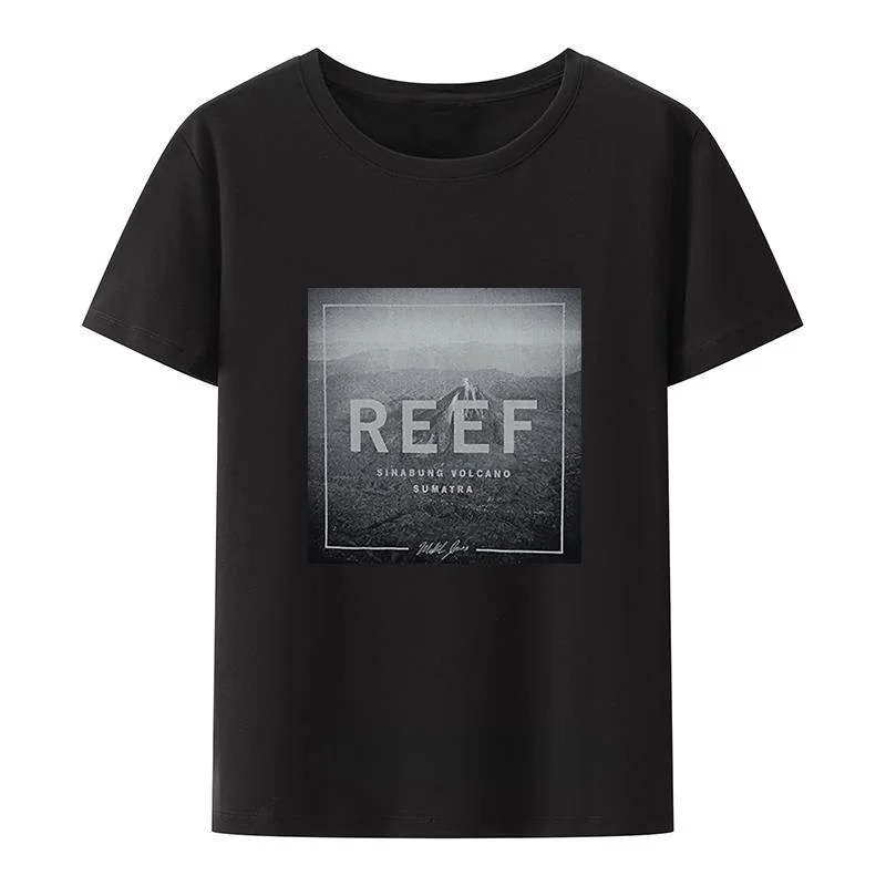 Reef Men's Photo Funny T Shirts Breathable Man Short Sleeve T-shirt O-neck Leisure Roupas Masculinas Pattern Camisetas Tops