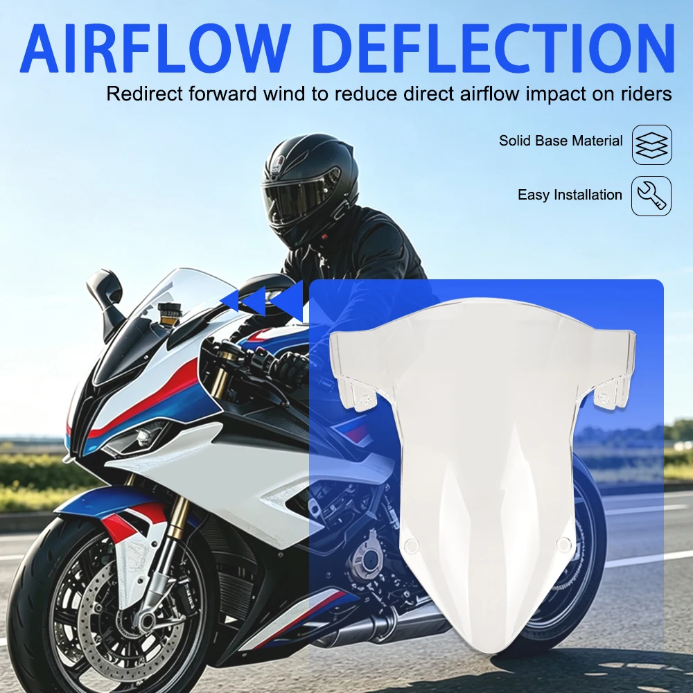 Motorcycle Windshield Windscreen Double Bubble For BMW S1000RR S1000 S 1000 RR 2019 2020 2021 2022 2023 Tinted Smoked Deflector
