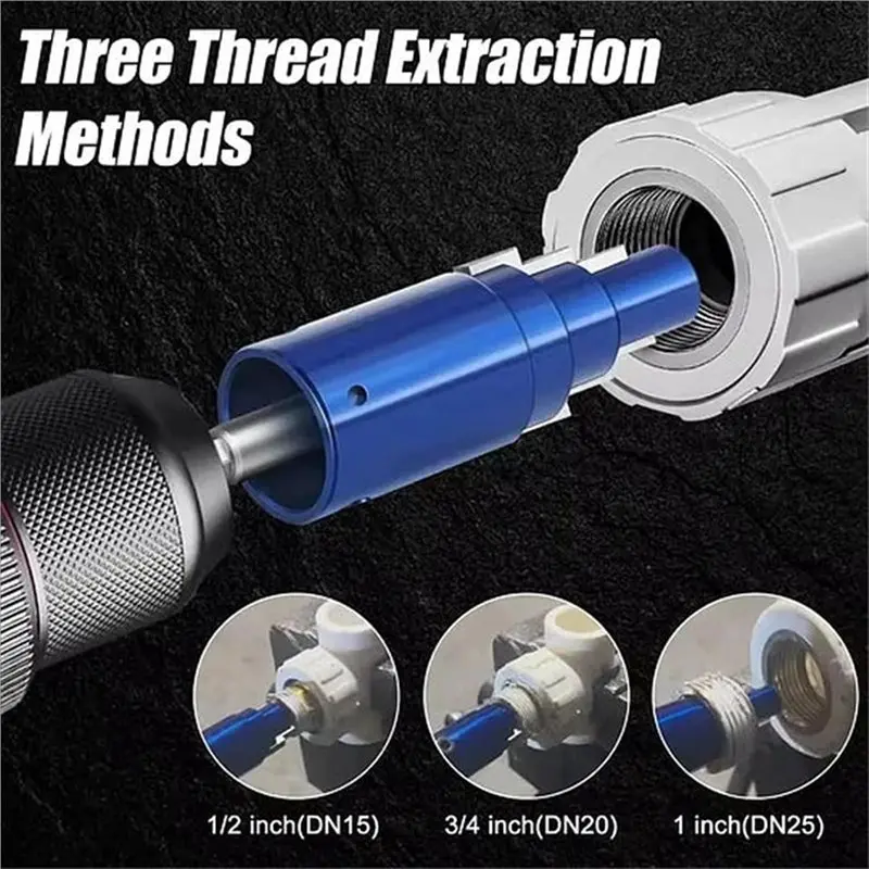 ABUI-2Xpipe & Valve Extractor,Electric Drill Manual Broken Pipe Valve Extractor Tool Faucet Bolts Angle Valves 1/2