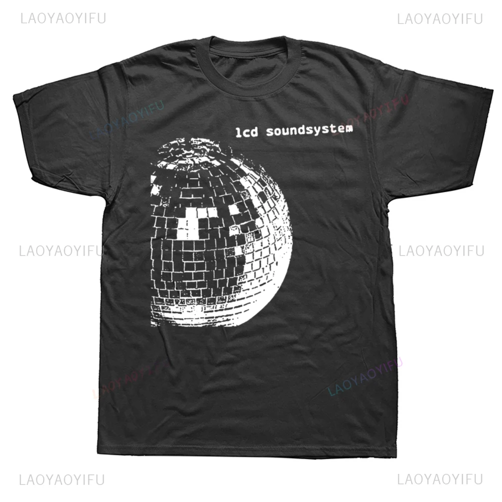 12 LCD Soundsystem Logo T Shirts Men Women High Quality Cotton Humor Streetwear Tee Shirt Short Sleeve Unisex Loose Clothing