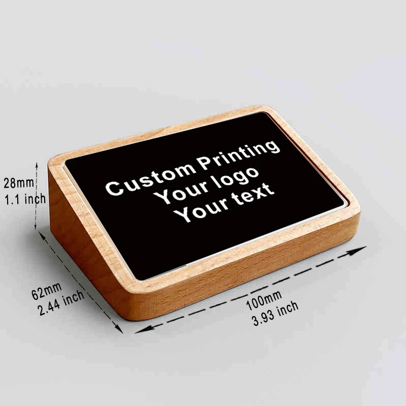 

Custom Printing NFC Stand Display NFC Plate Plaque 2 in 1 for Google Review Wood Material Dispaly Sign