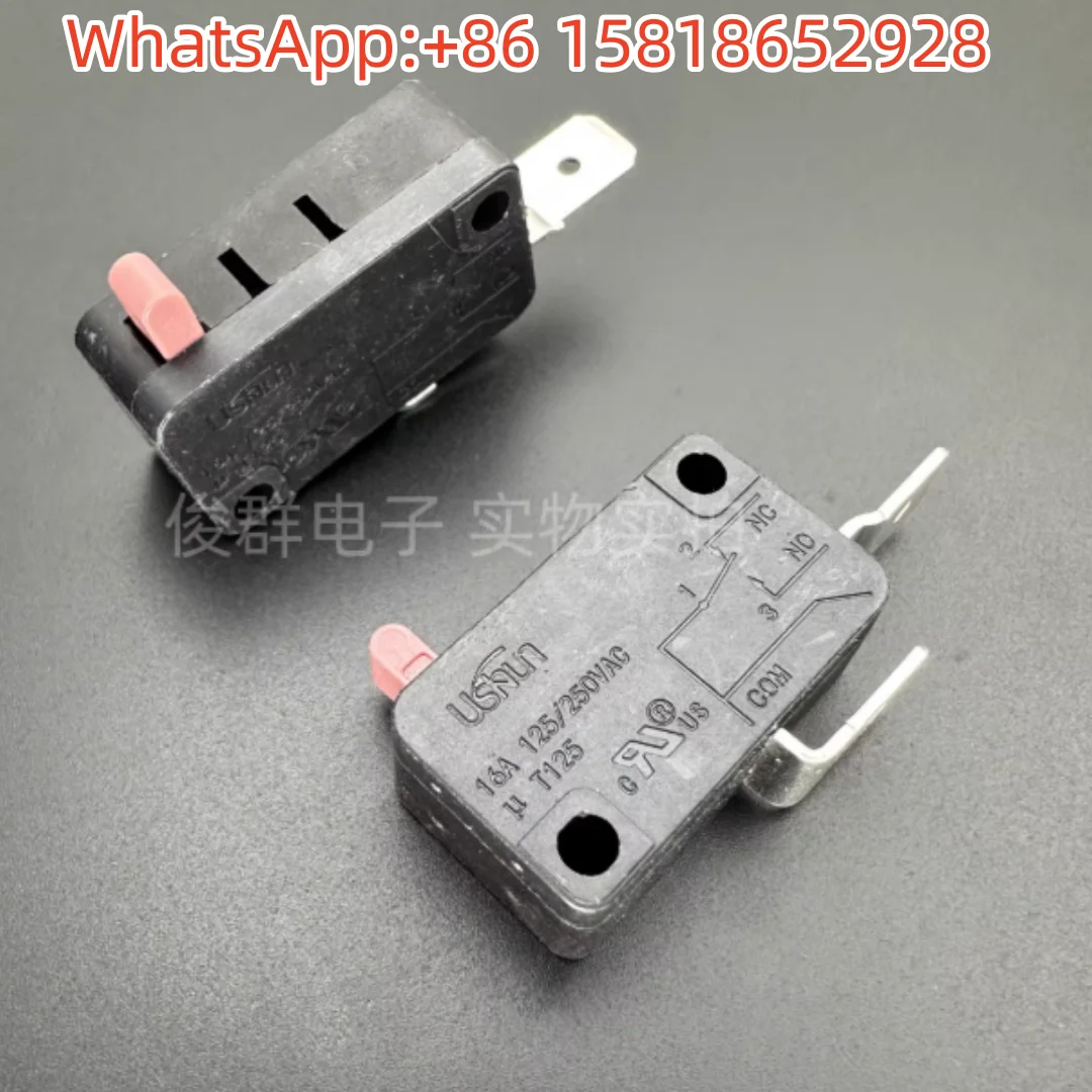 5pcs Ushun High Quality KW-16 Large Micro Switch 16A250VAC Stroke Limit Detection Reset 2 Pins Normally Open