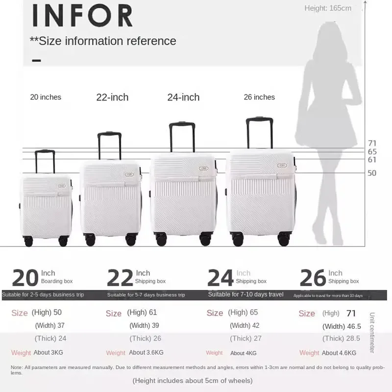 Bagage Vooropening Combinatiebox Oplaadinterface Multifunctionele Trolleybox 20 "Instapbagage Stil Universa Wiel