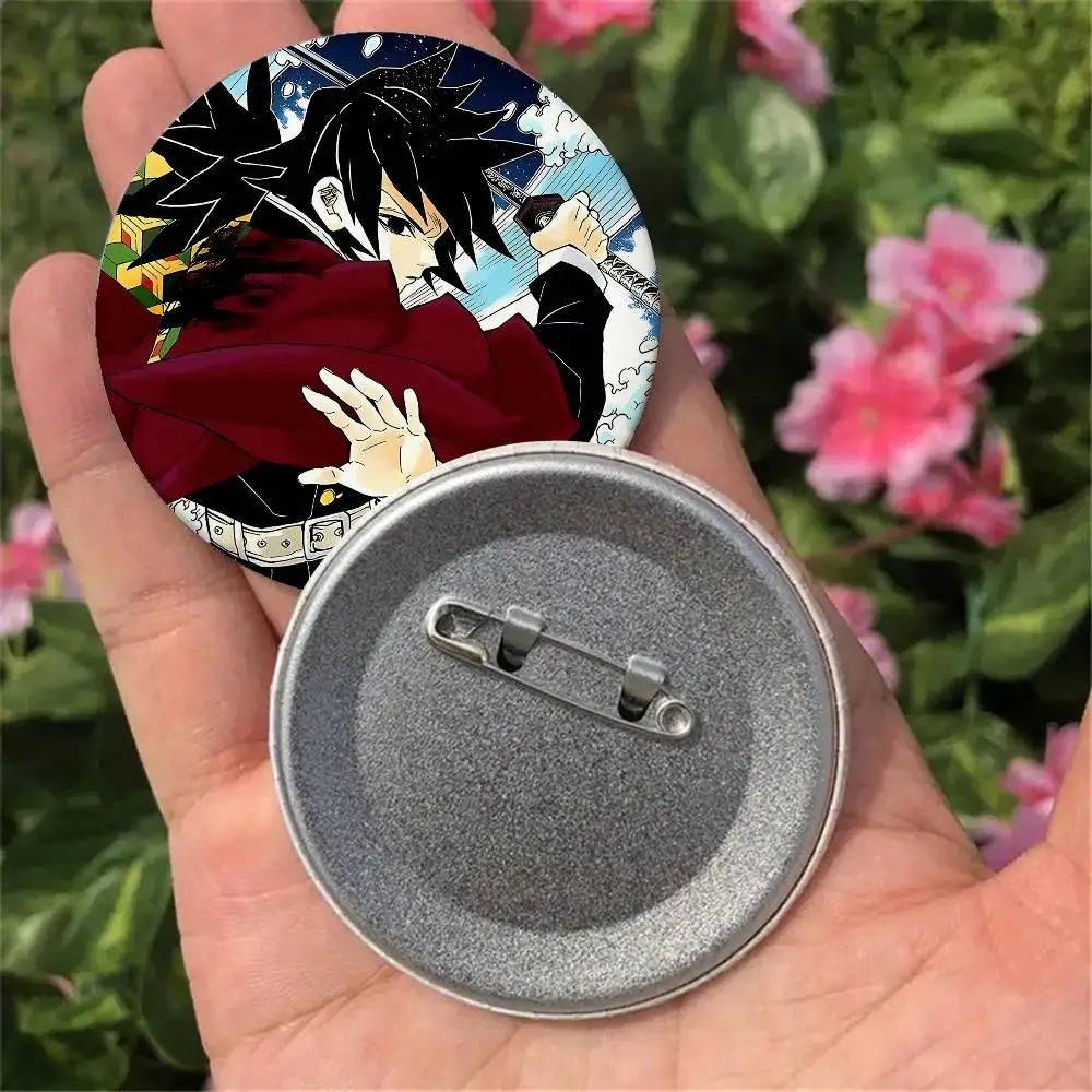 T-Tomioka G-Giyuu Badges Button Round Creative Pin Brooch Badge Bag Decor Accessories Fans Collect Friends Gifts