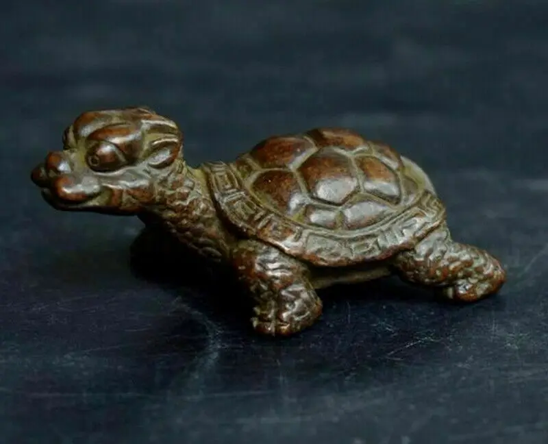 

Solid Brass Turtle Statue Animal Tortoise Figurine Feng Shui Lucky Decor