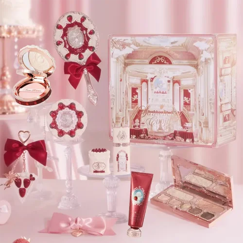 Imagen 2 del producto Flower Knows-caja de Cupido de fresa, juegos de maquillaje, paleta completa de cosméticos, colorete en polvo prensado, lápiz labial, caja misteriosa