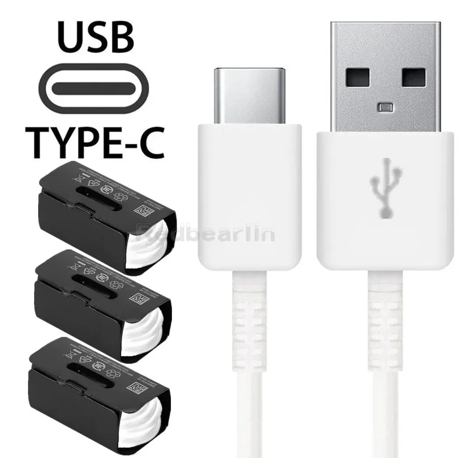 10PCs 1M 3FT Type c USB C Charger Cable Fast Quick Charging Cables For Samsung Galaxy S10 S8 S20 S22 S23 Note 10 htc lg