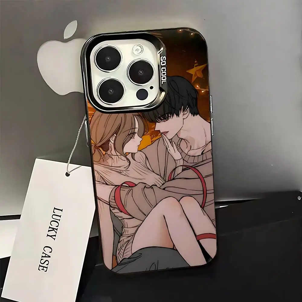 말린 꽃에 흘러내린 눈물 아이폰 16,15,14,13,12,11,Pro,XS,Max,Plus,Mini,SE용 블랙 캔디 무광 충격 방지 케이스