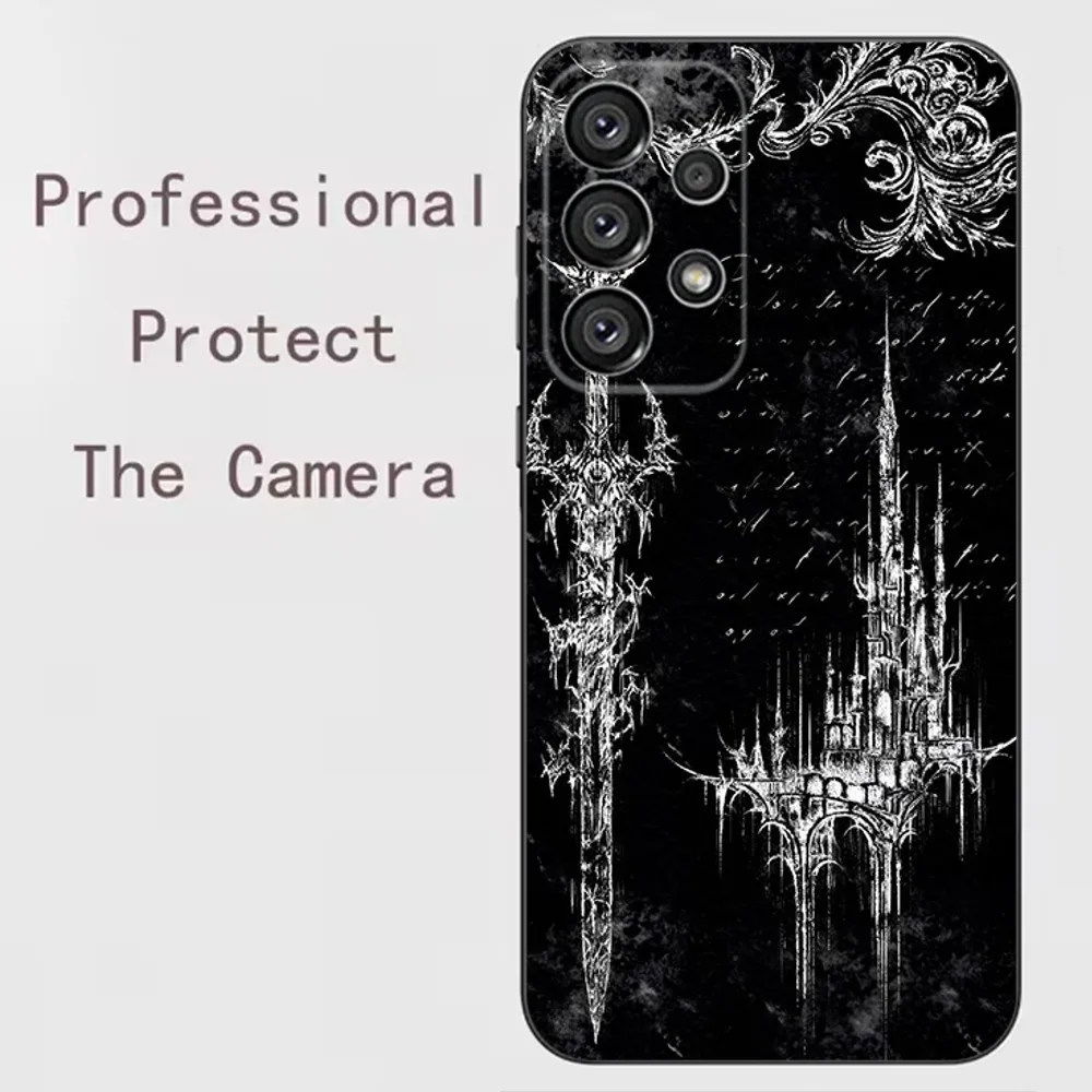 Cyber Sigil Cross  Phone Case For Samsung Galaxy A91,A80,A73,A72 ,A71,A53A52,A32 ,A31A22,A21s,A20,Black Cover