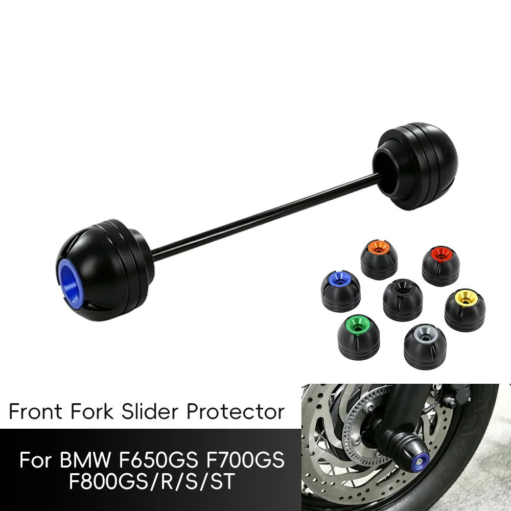 Motorcycle Front Axle Crash Slider Aluminum Fork Falling Protector Frame Guard Accessories For BMW F650GS F700GS F800GS R S ST