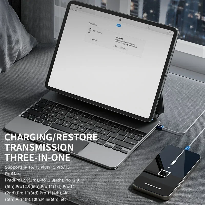 Magico P15 kabel mudah pemulihan, untuk iPhone 15 iPad pemulihan pengisian daya dan transmisi Data masuk Mode pemulihan tanpa kunci Manual