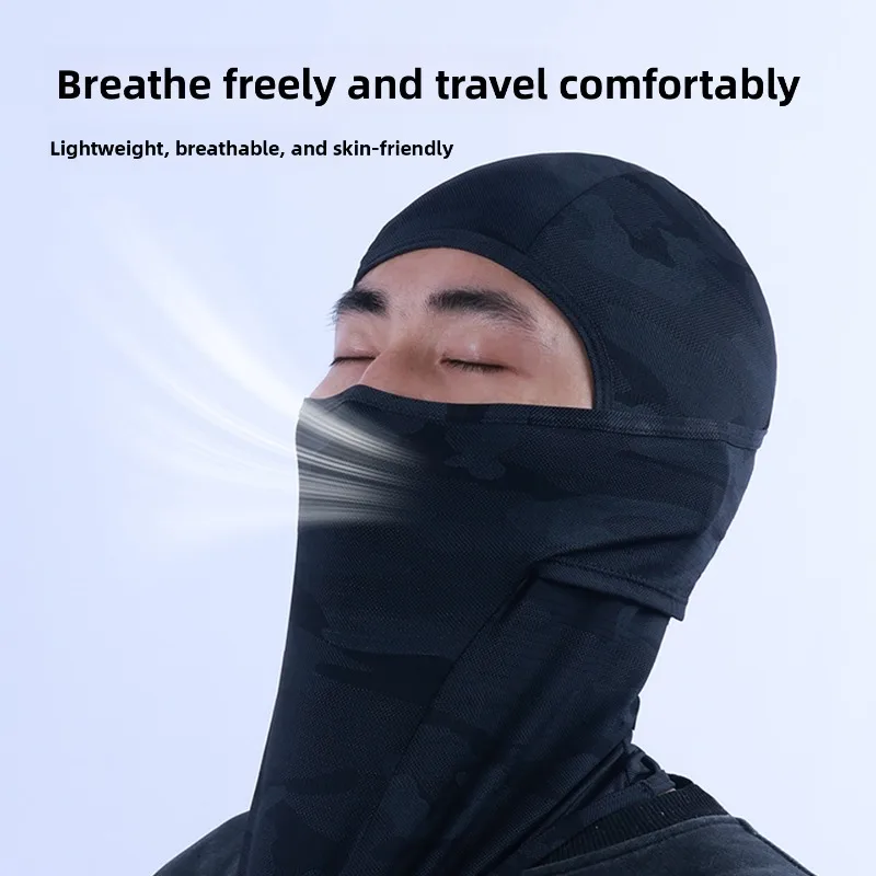 Cycling Ice Silk Headgear Motorcycle Mask Breathable Sweat Absorbing Quick Drying Face Mask Anti Dirty Outdoor Sports Men Women