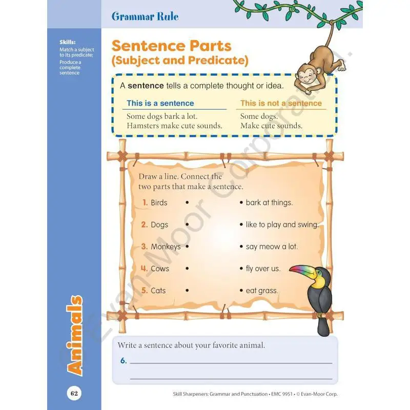 مبراة المهارات قواعد وعلامات الترقيم الصف 1 EvanMoor EvanMoor 9781629388694 كتاب