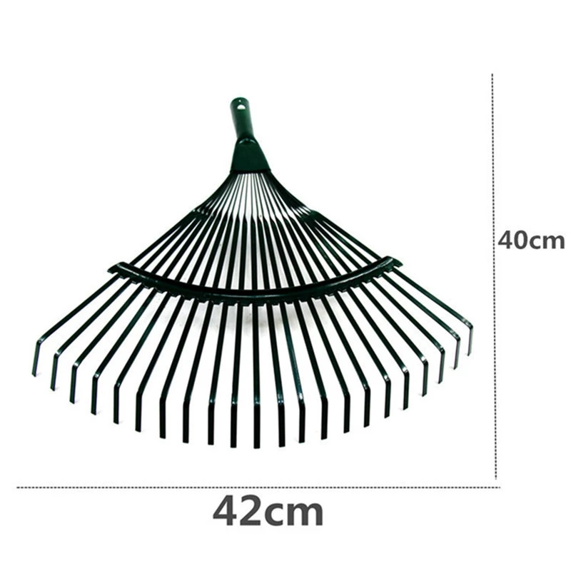 Garden Leaf Rake Hay Deciduous Farming Rake 22-Tooth Garden Tool Without Handle Home Garden Grass Rake Ripper Tool