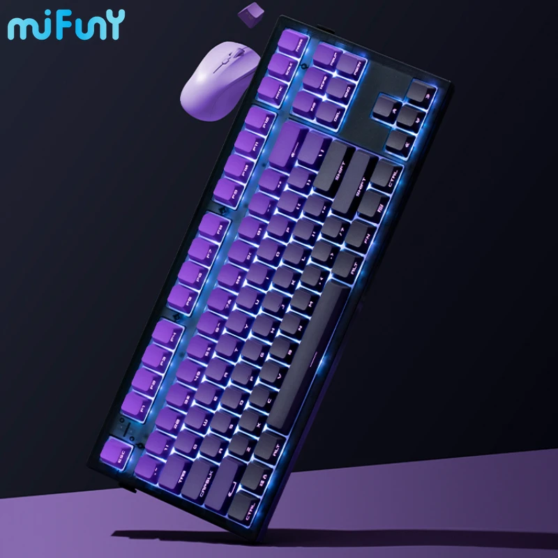 Imagem -03 - Teclado Mecânico com Fio 87 Teclas Modo Único Hot Swap Rgb Retroiluminado Trabalho de Escritório Mecanico Mifuny-mk870