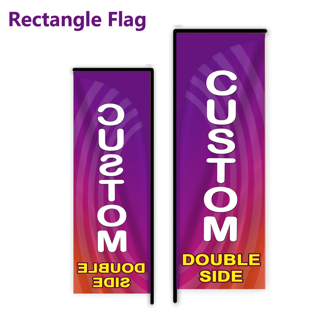 

Custom Double Sided 3ply Advertising Feather Banner Flags, Personalized with any Text Logo, Customized Open Swooper Flag
