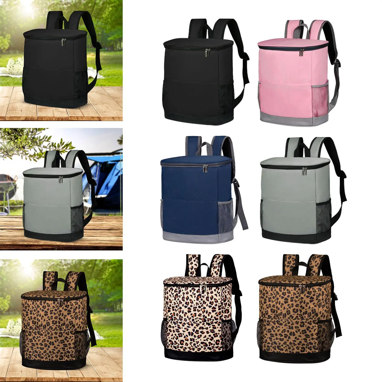 حقيبة ظهر معزولة على الظهر، حقيبة تبريد ناعمة ذات سعة كبيرة #4