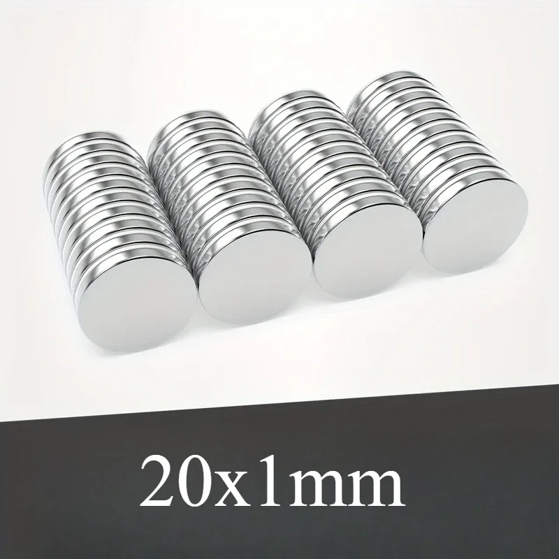 20×1mm Thin Round Fridge Magnetic Disc, Slim Compact Practical Magnetic Parts For Studio Layout And Mechanical Component Fixing