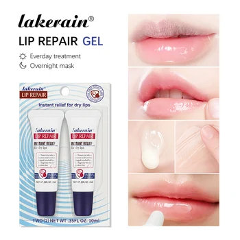 Manguera para el cuidado de los labios, crema de Gel reparadora, hidratante, secura, calmante, agrietado, reparación hidratante, bálsamo labial