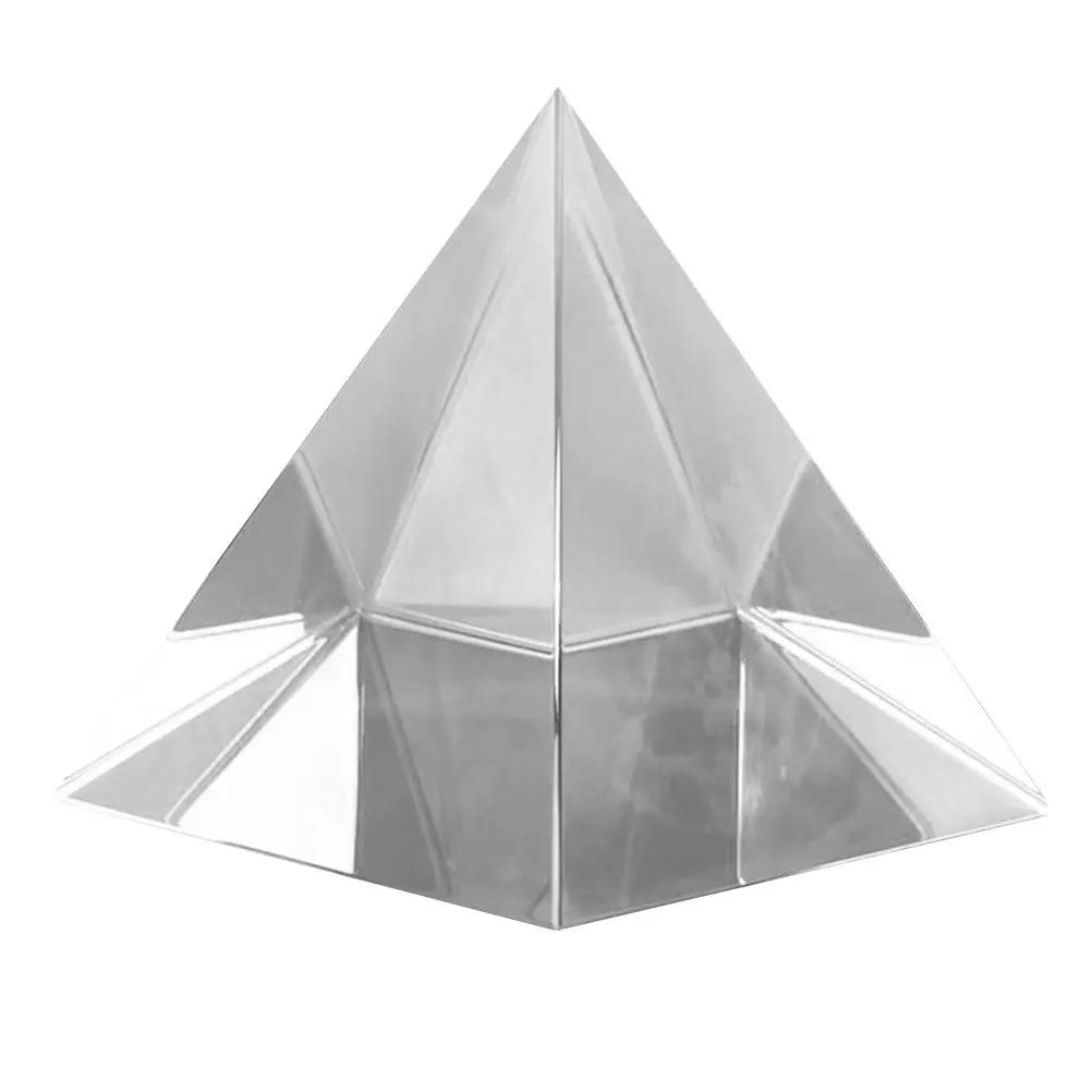 1Pcs Crystal Glass Triangular Prism Pyramid 50x50mm Precise Cut Rainbow Optical Decoration Window Suncatcher Feng Shui Ornament