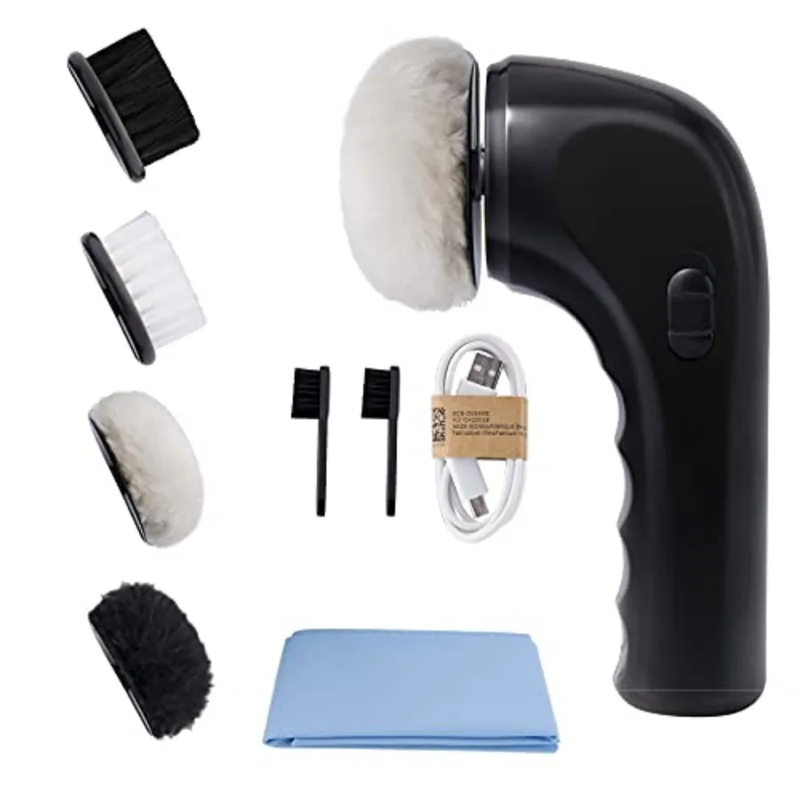 

Portable Electric Shoe Cleaner Brush with Dual-Function Polishing and Dust Removal for Leather Shoes Compact Care Kit for Daily