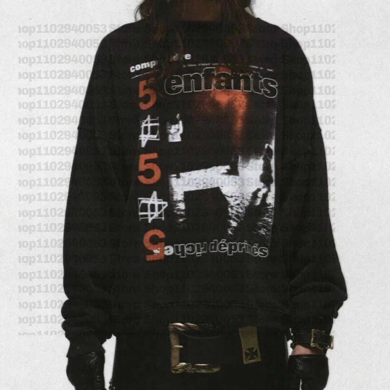 

Vintage Punk E-girl Hoodie 2000s Women's Casual Aesthetic Letter Print Long Sleeve Sweatshirt Y2k Clothes Gothic Grunge Top